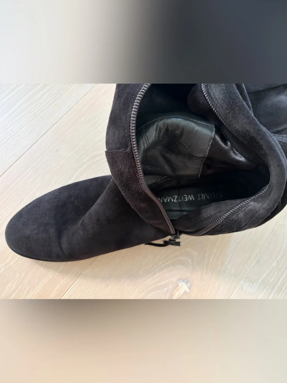 Stuart Weitzman ALL GOOD *Full Black Suede* Over the Knee Boots - EUC Size 10